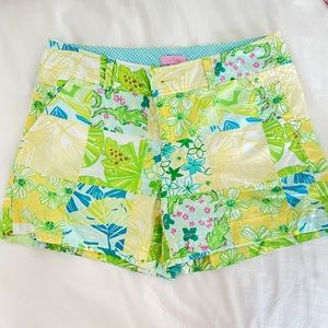 Lilly Pulitzer shorts!! size 10 green and blue floral